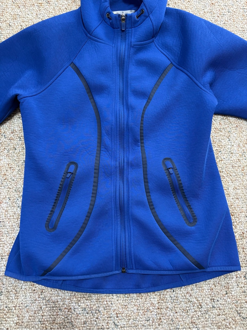 Athleta Scuba Blue Jacket Style #242921 Size Medium (Fair)